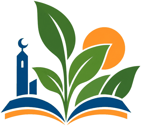 Lambang Kareba Alam: masjid, tunas, matahari, dan kitab terbuka